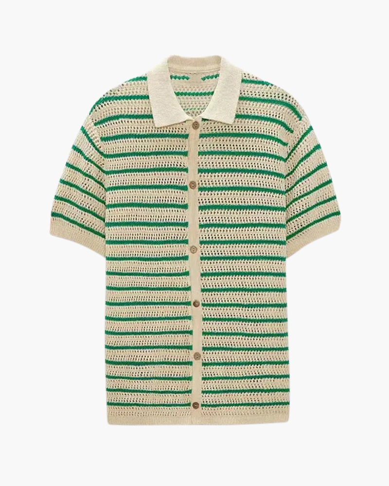 Marbella - Knitted Button Shirt - Old Money